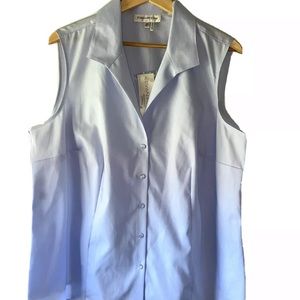 NWT Evan Picone Sleeveless Blouse Plus Size 18w